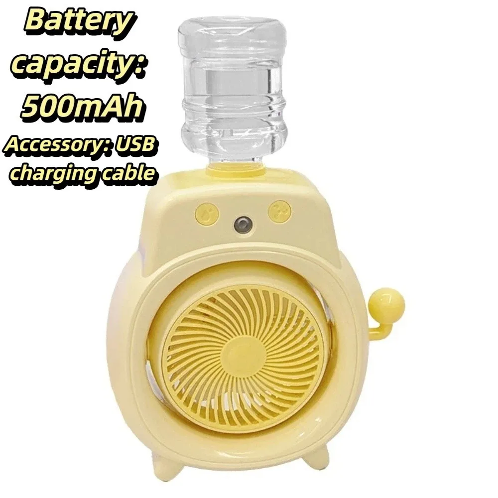 

Fine Gentle Mist Portable Desktop Cooling Spray Fan Even Comfortable Wind Low Noise Operation Quiet Humidifying Fan for 500mAh