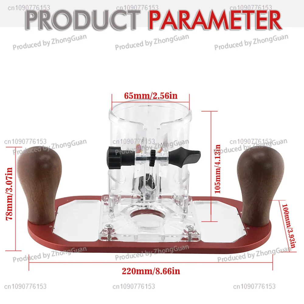 Woodworking Accessories, Trimming Machine Flip-chip Base Modified Transparent Cover Gong Machine Engraving Machine Accessories view 3