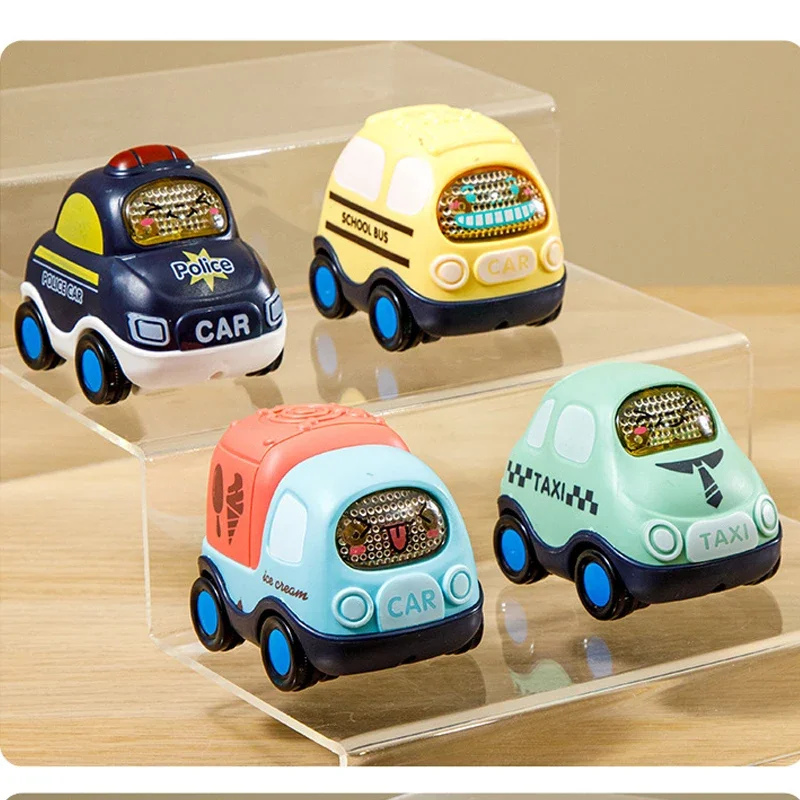 Carro inercial animal dos desenhos animados para meninos e meninas, carro de engenharia deslizante interativo para crianças, Baby Mini Press Go Toys, atacado