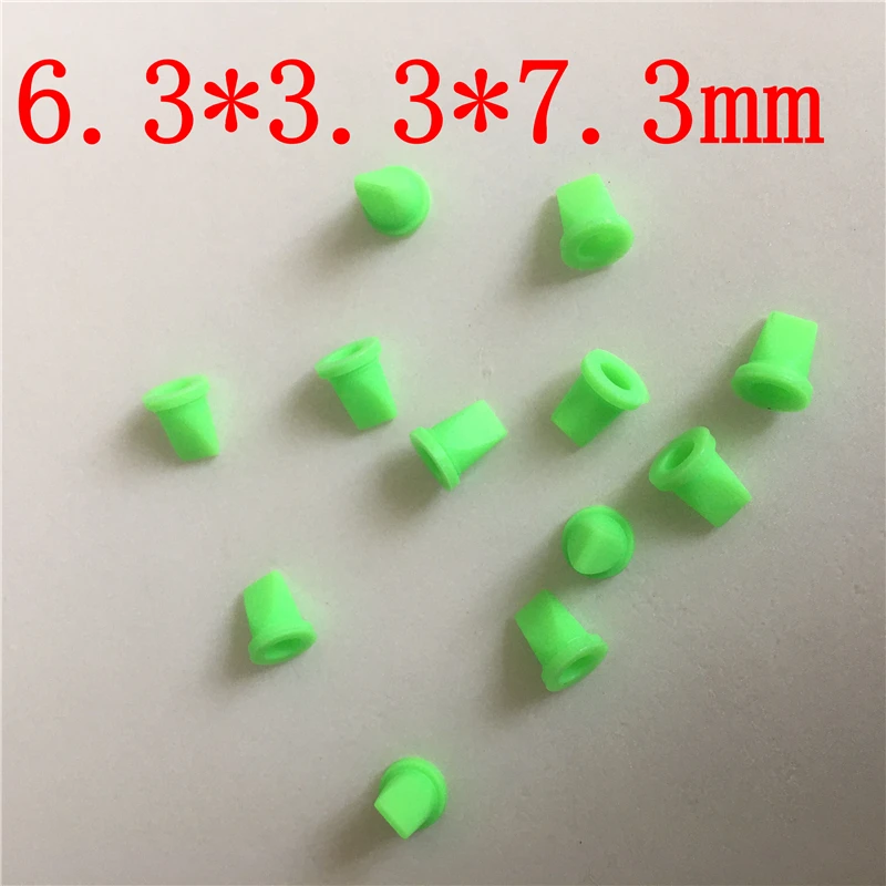 100PCS Silicone Duckbill Green Silicone Check Valve 6.3*3.3*7.3MM