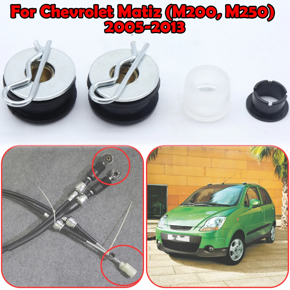 

Upgrade Gearbox Shift Cable Linkage Bushing For Chevrolet Matiz (M200, M250) 2005 2006 - 2013 Shifter Lever Selector Rod Bushing