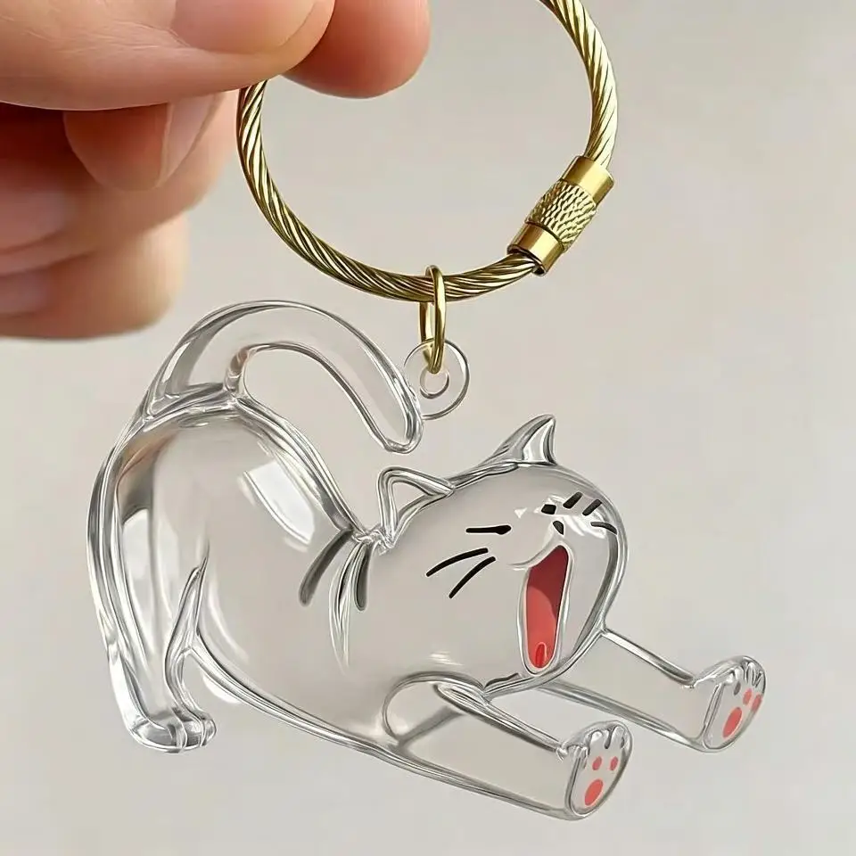 Uilz New Transparent Pet Hair Storage Box Cat Dog Rabbit Hair Storage Capsule Bag Cute Keychain Bag Pendant Pet Commemoration