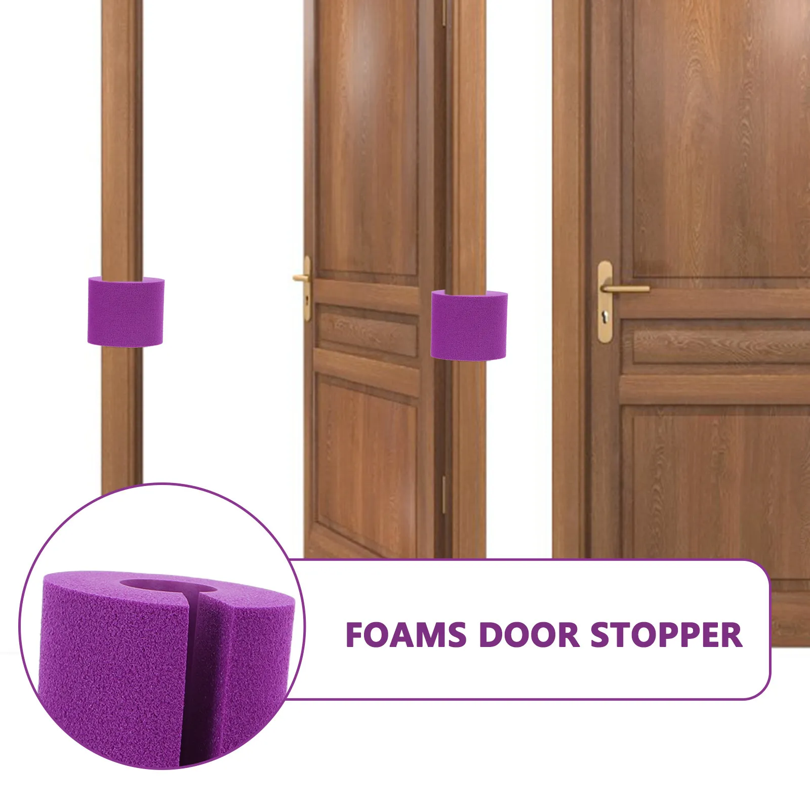 5Pcs Foam Door Stoppers Anti Collision Door Handle Protector Reusable Pinch Guard Safety Bumper for Nursery Kitchen Bedroom