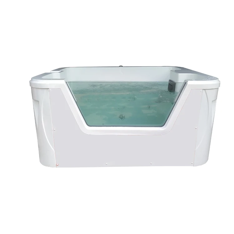 Deep/ Large Size Freestanding Acrylic Massage SPA Glass Baby Bathtub with Shower