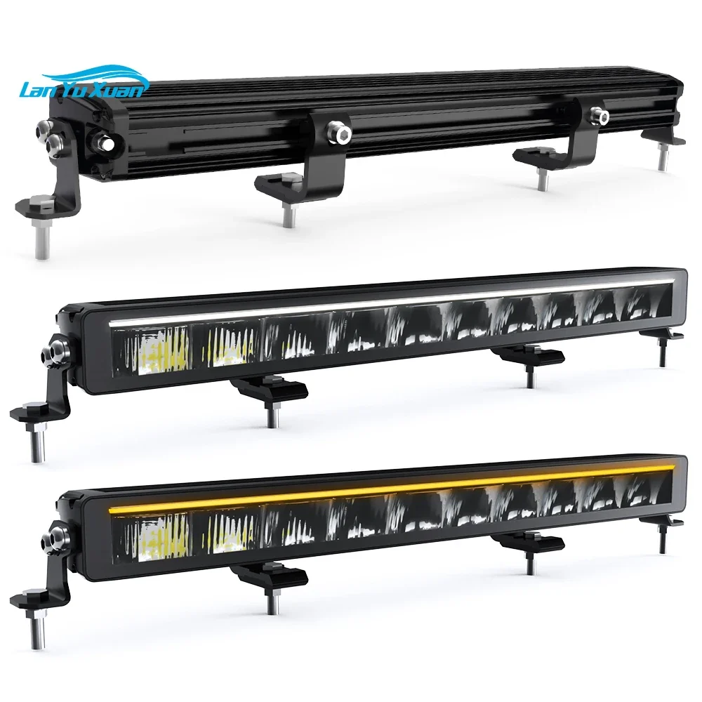 

ECE R112 R10 R7 Barra de Luz 22'' 32'' 42'' Single Row White Position Light E-MARKED Led Light Bars DRL Emark 12V 24V for Cars