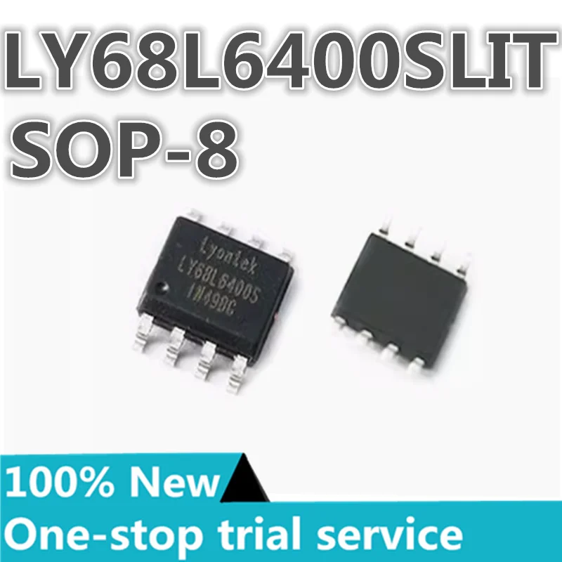 2-50pcs %New stock LY68L6400SLIT marking LY68L6400S  SOP-8 Static Random Access Memory (SRAM)