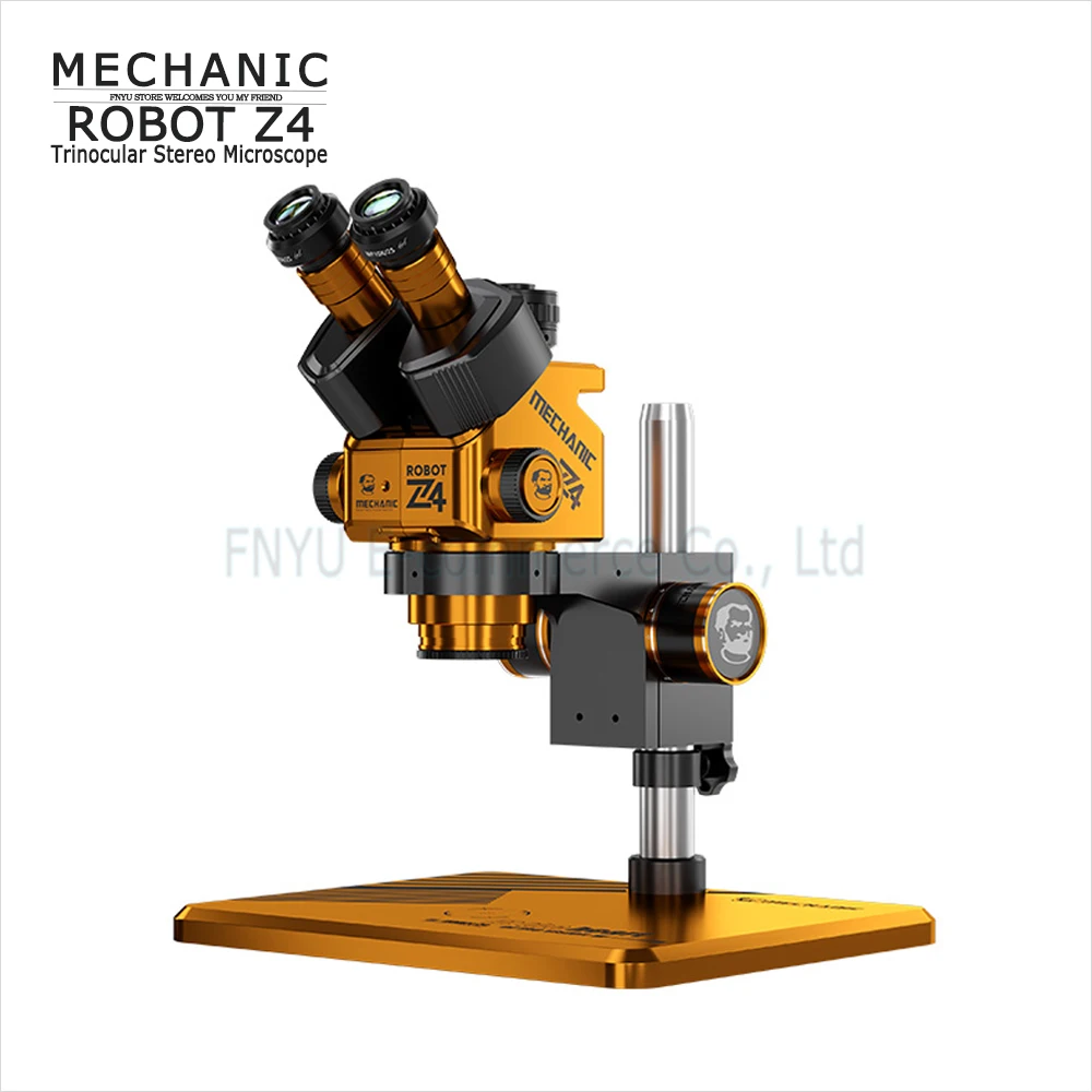 Тринокулярный стереомикроскоп MECHANIC ROBOT Z4 6,5X-60X с непрерывным зумом WF10X25, окуляр для обнаружения сварки печатных плат мобильного телефона