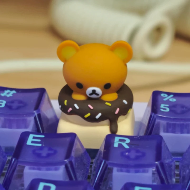 

Easy Bear Custom Keycap Cute Anime Keycaps for Mechanical Keyboard Caps Personalized DIY Resin Key Caps ESC Artisan Keycap Gifts