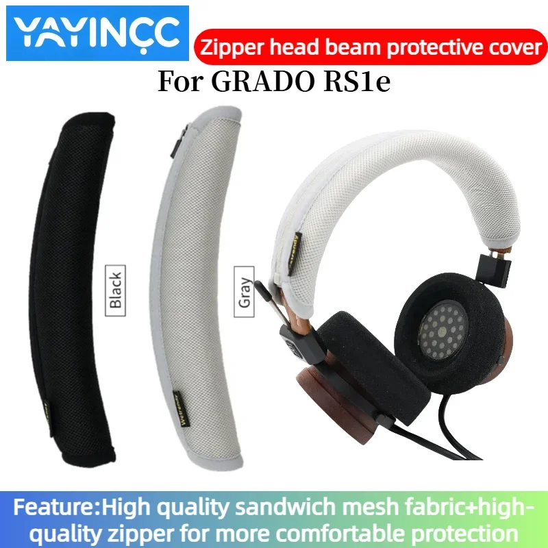 

YAYINCC Headphone Head Beam Cover for GRADO RS1e Earphone Zipper knitted fabric headband protective cover Advanced feeling