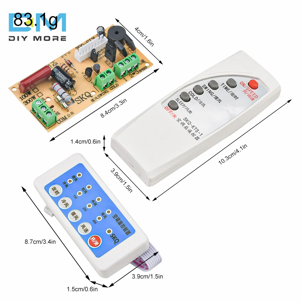 AC110-22 Air Conditioning Fan Electric Fan Circuit Universal Board Remote Control Board Cold Fan Motherboard Circuit Board 300W