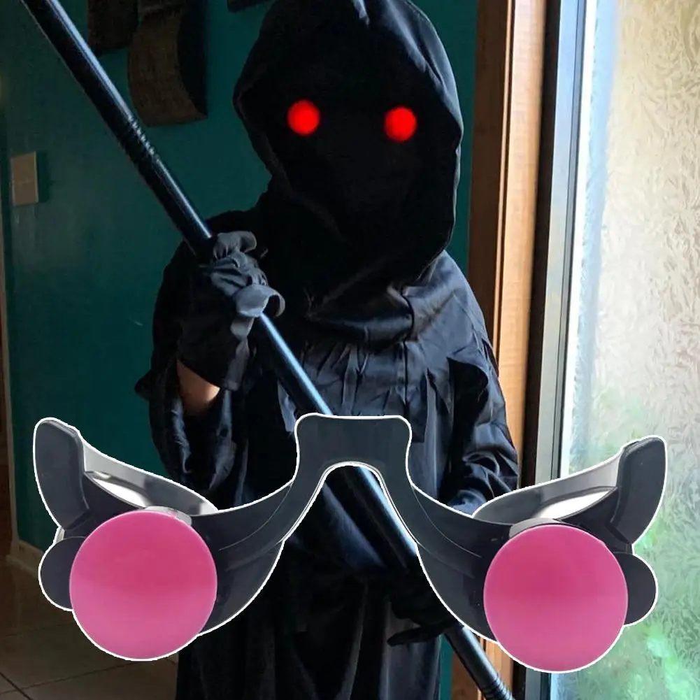 مضحك عيون حمراء ليد مضيئة نظارات توهج ، هالوين مهرج تأثيري ، اكسسوارات أنيمي ، عيد الميلاد ، بار ، KTV ، حفلة عيد ميلاد