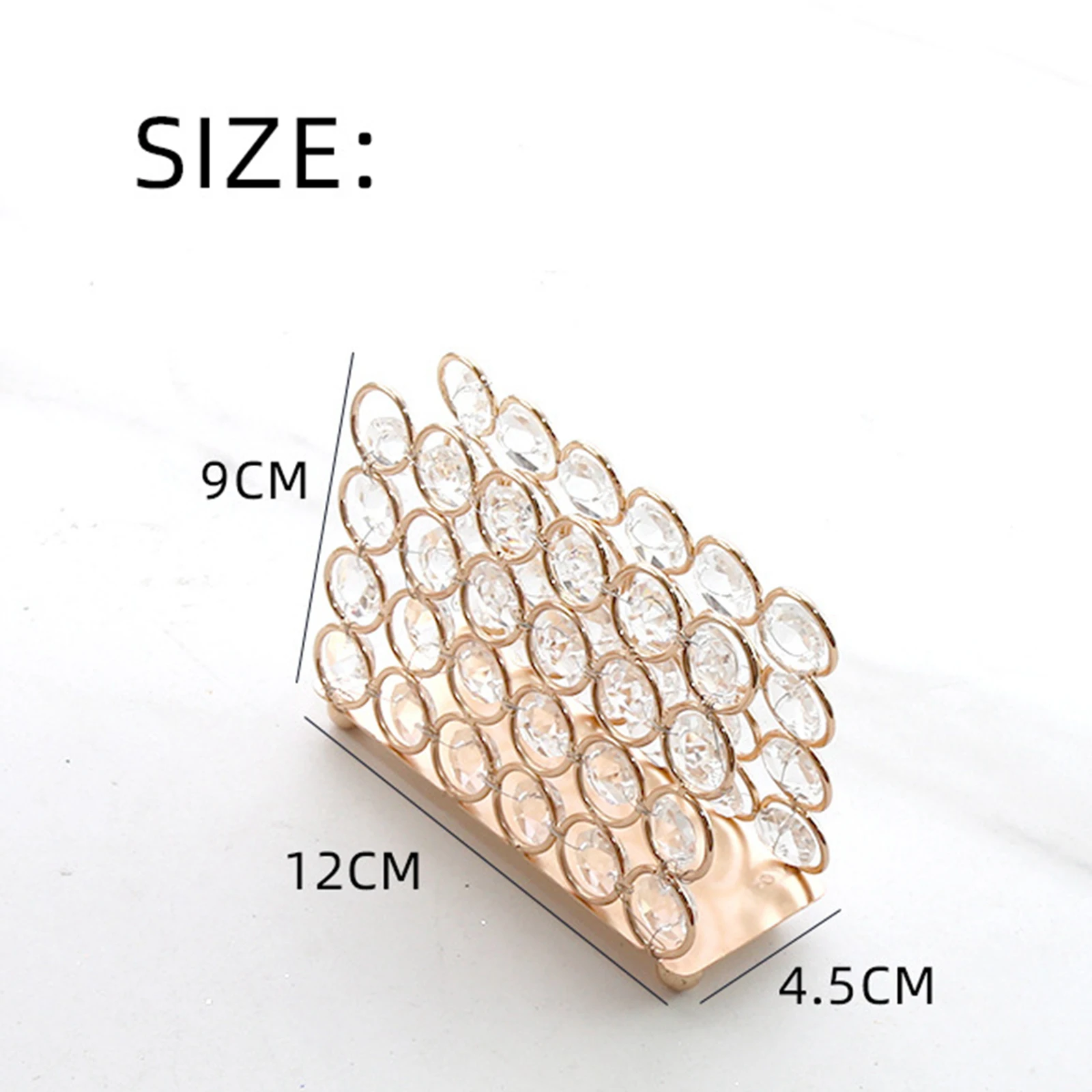 Crystal Paper Napkin Holder Serviette Holder Tissue Holder Tissue Dispenser Napkin Rack for Dining Room Hotel Restaurant Decor