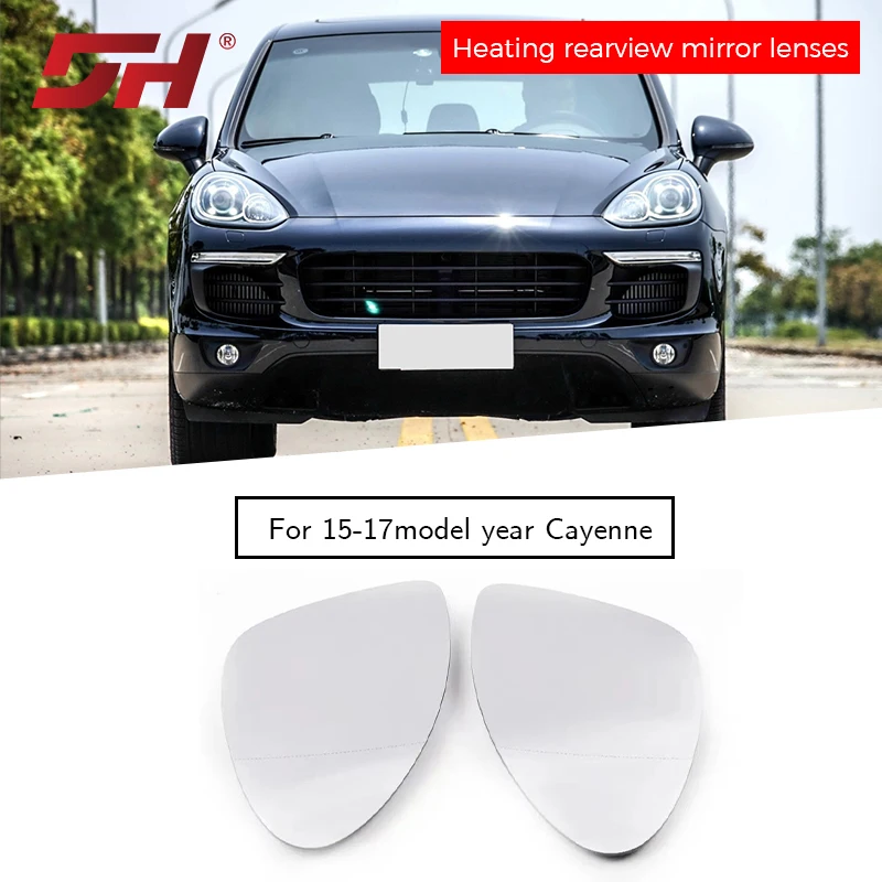 

Car heated glass rearview mirror and reversing lens are suitable for Porsche Cayenne 958.2 2015-2017