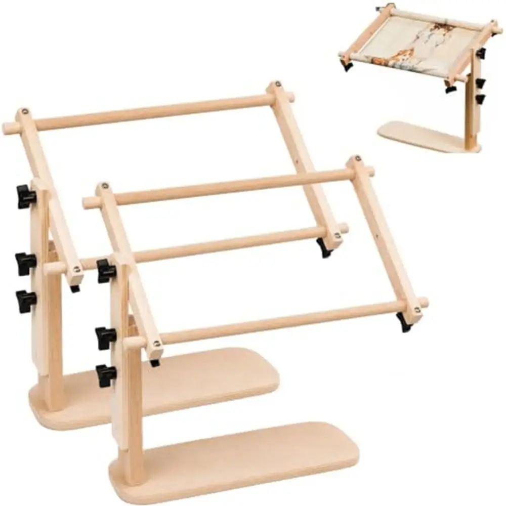 Gifts Adjustable Angle Embroidery Stand Wood Portable Cross Stitch Stand Tabletop Embroidery Stand Embroidery Craft
