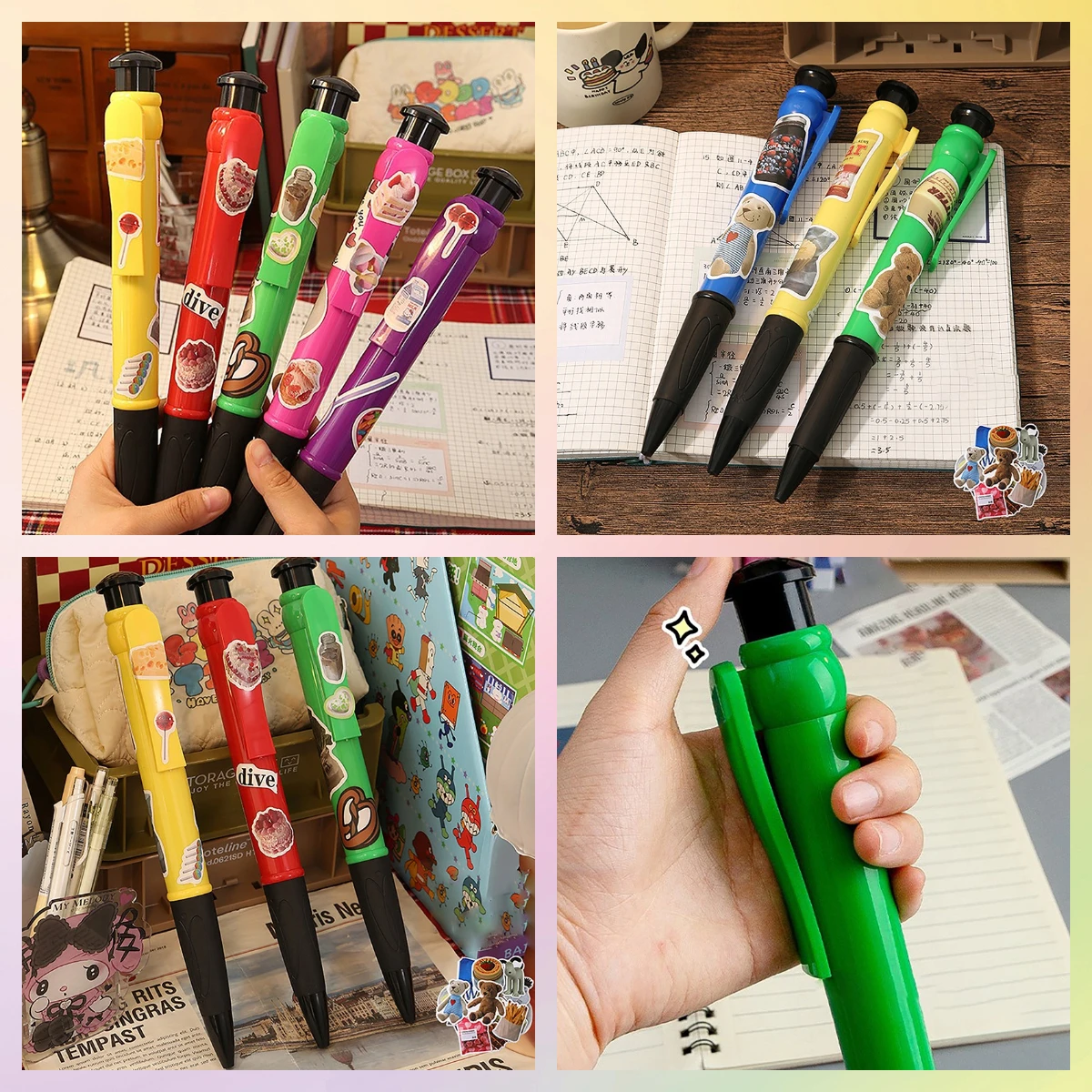 1Pc Luxury Cute Big Giants pen Personality Stationery For School Props Toys Gifts Big Giant Gel Pen Neutral Pen Writing Supplie