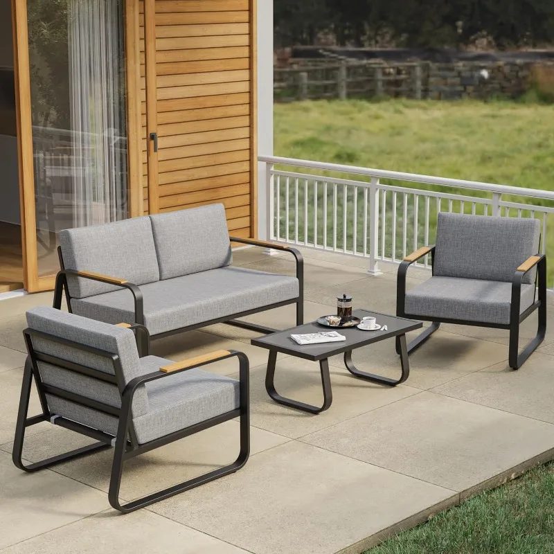 

Outdoor Patio Set w/Removable Washable Deep Seating Cushion