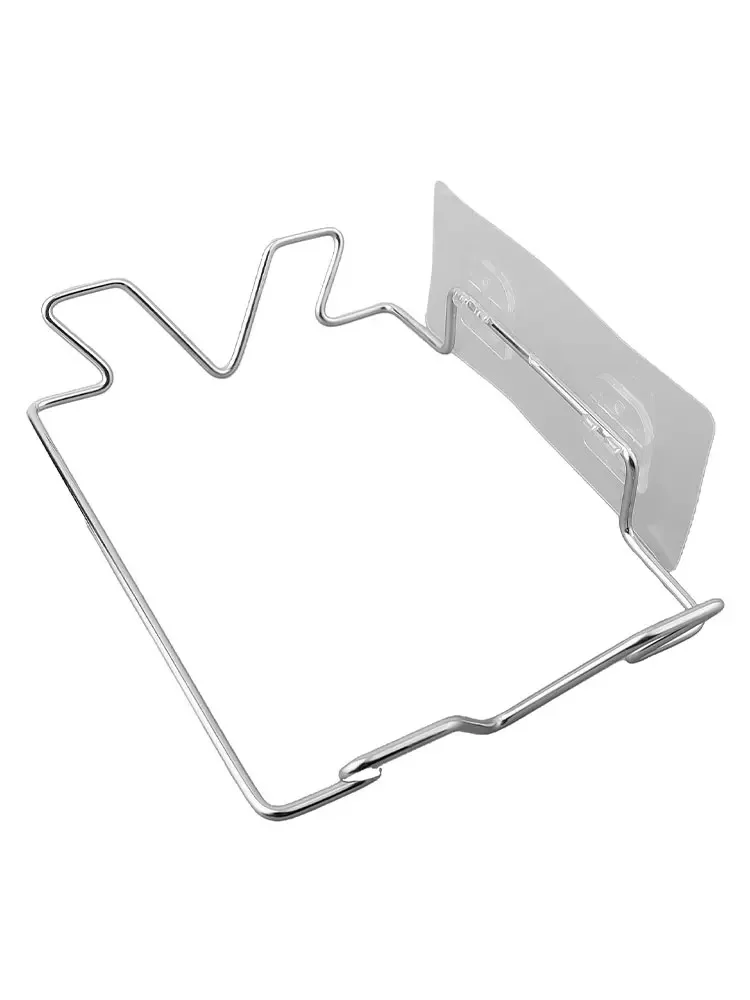 حامل معلق فضي مريح ، تصميم موفر للمساحة ، حامل أكياس قمامة ، أنيق وأنيق