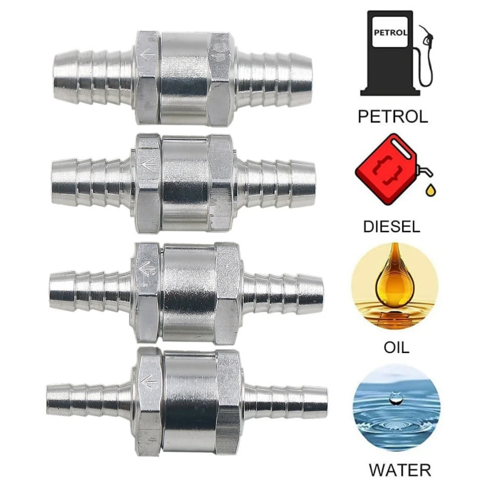 Fuel Non Return Check Valve 6/8/10/12mm Aluminium Alloy Petrol Diesel Water Fuel Line One Way for Peugeot Renault