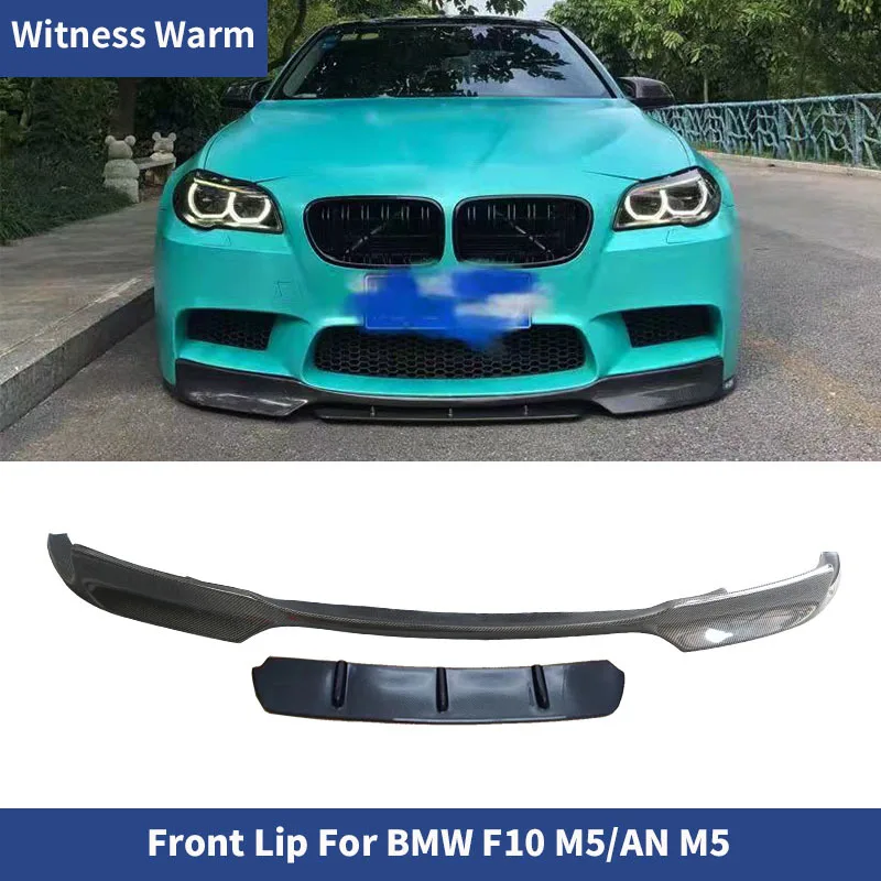 for Bmw 5 Series 525i 528i F10 M5 Front Bumper Lip Splitters Spoiler 2010 - 2016 Carbon Fiber/frp