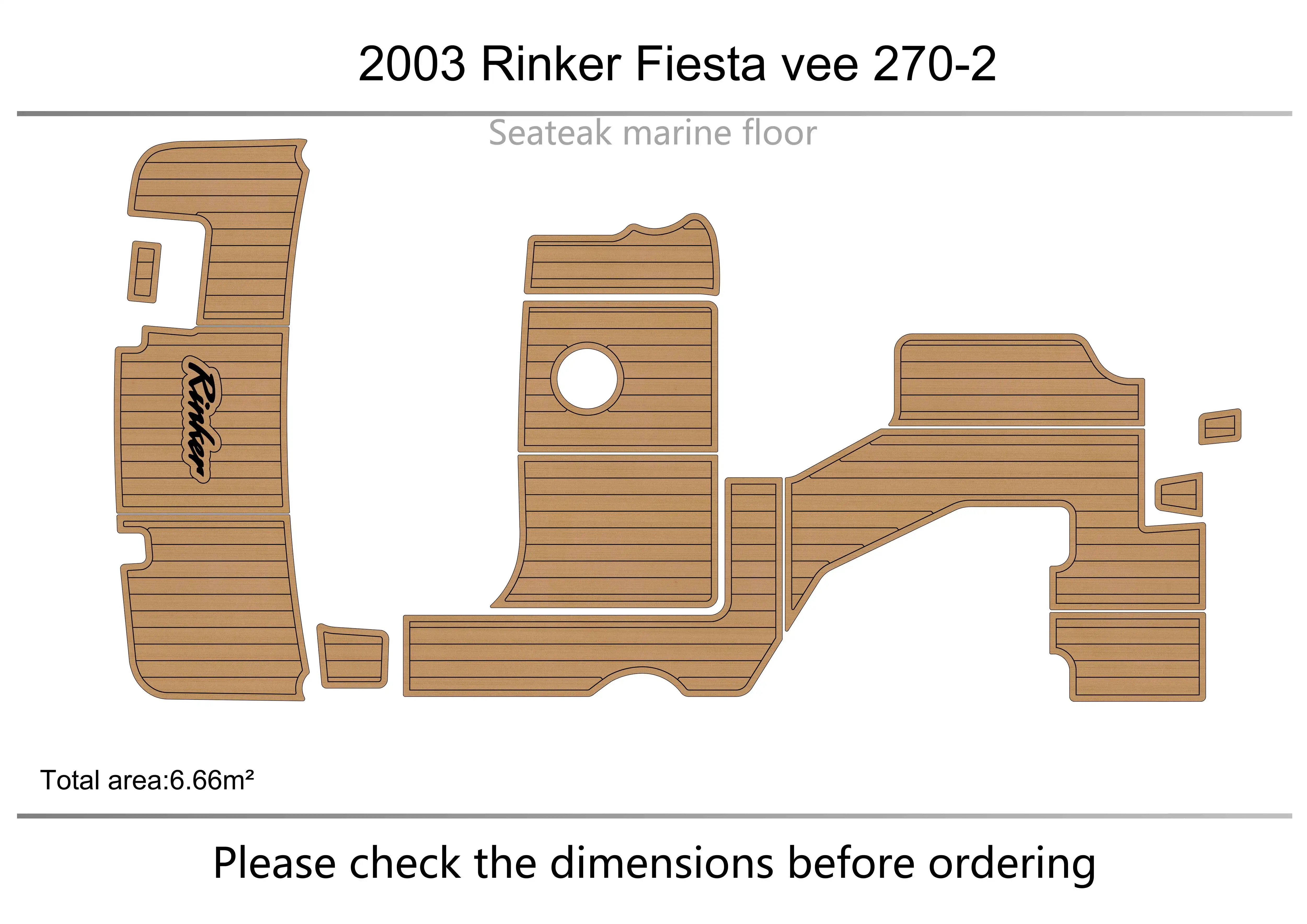 

2003 Rinker Fiesta vee 270 Cockpit &swim platform 1/4" 6mm EVA fAUX carpet Water Ski Yacht Fishing Boat Non-slip mat floor