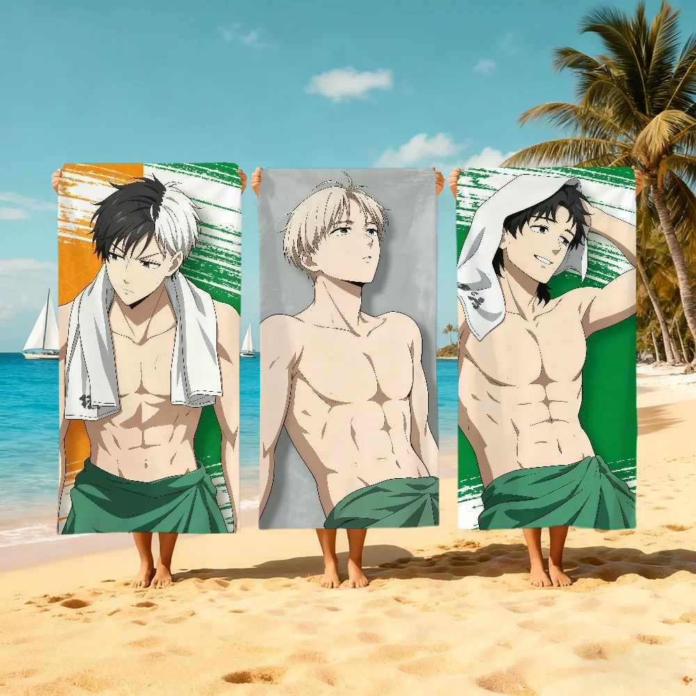 W-Wind B-Breaker Anime Towel Large Quick-Drying Microfiber Soft Beach Towel For Travel Fitness Sauna Bathing Camping