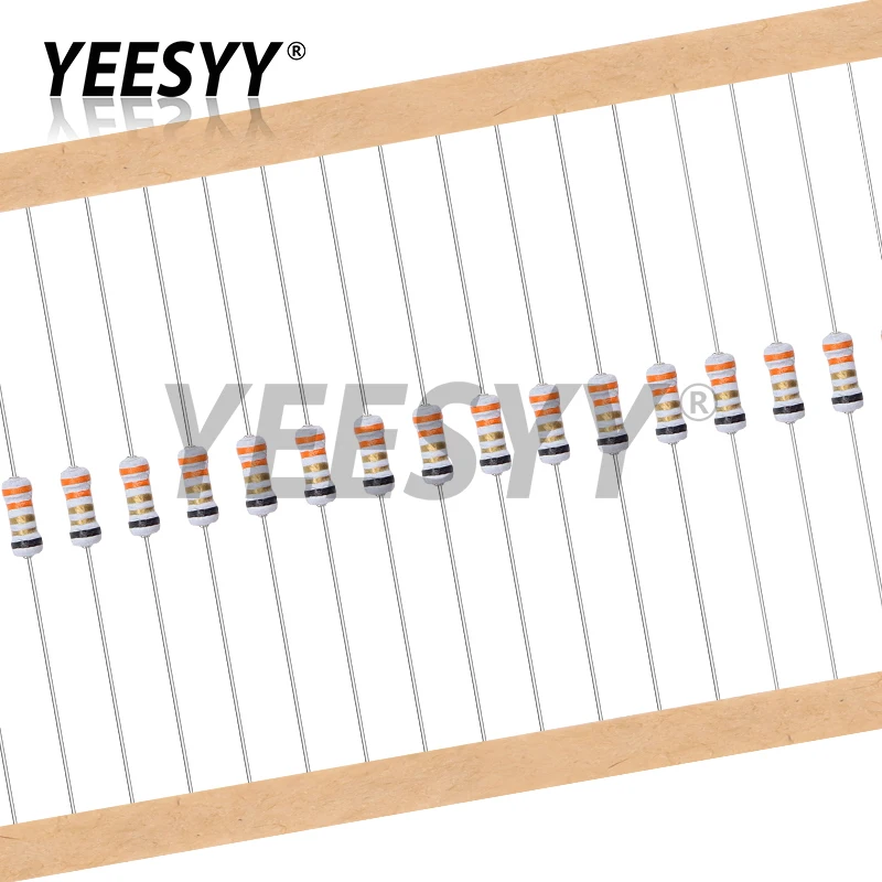 20pcs 1/4W 5% 0.25W Wire Wound Resistor Fuse Winding Resistance 0.5R 10R 0.5 1 2.2 3.3 3.9 4.7 5.1 10 ohm