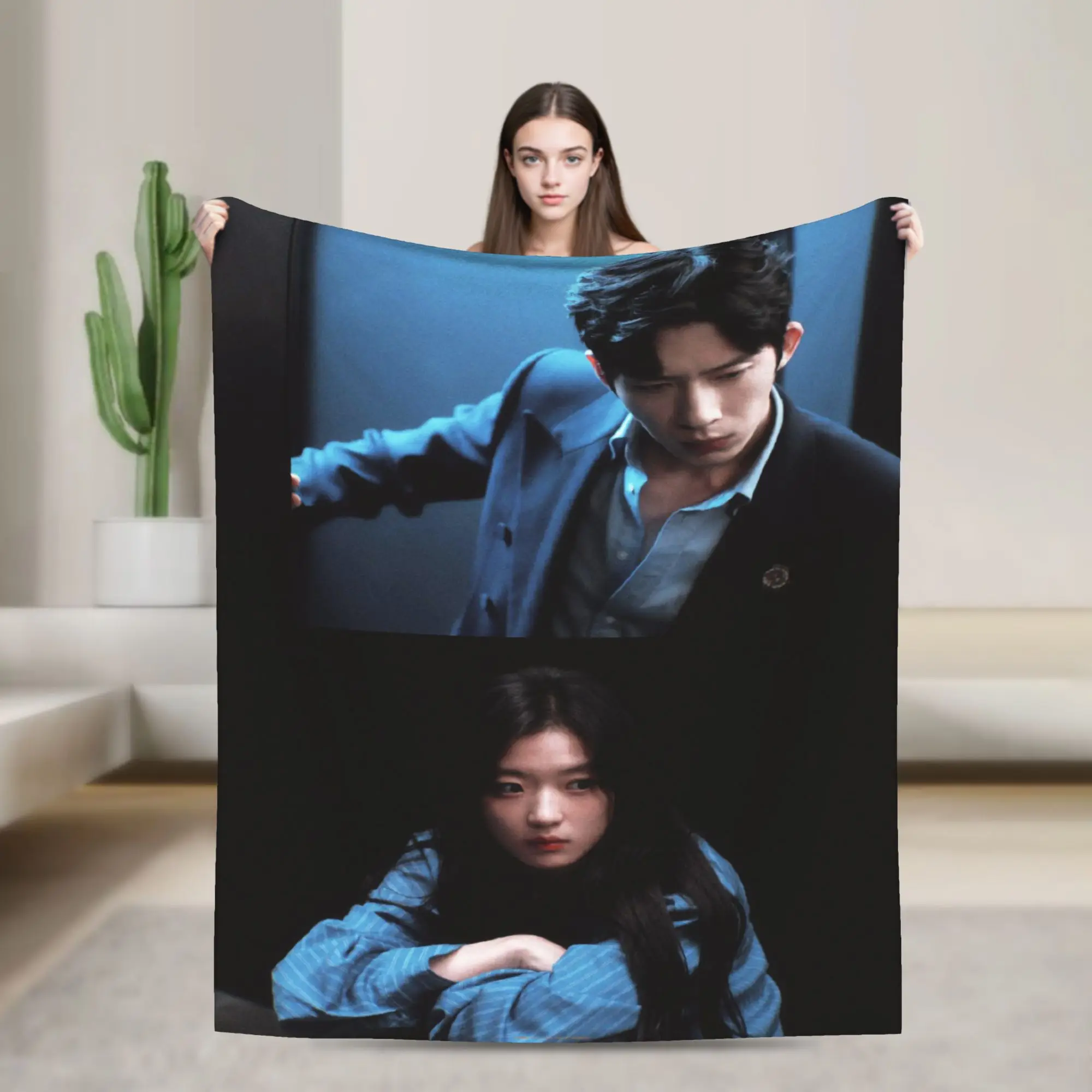 The Early Spring jing boran Blanket  Super Soft Street Trend Plush Throw Blanket For Child Couch Chair Sofa Flannel Bedspread
