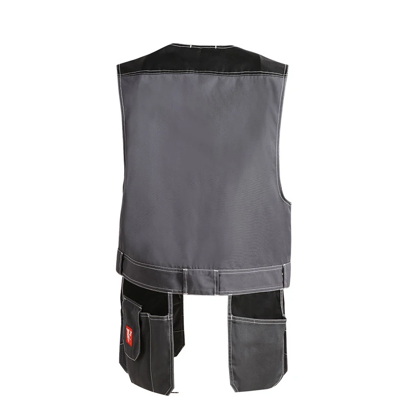 Men Work Vest Safety Clothing Multi-pockets Tool-Vest Multi Functionnal Photographer Carpener Mechanic Workwear Tops