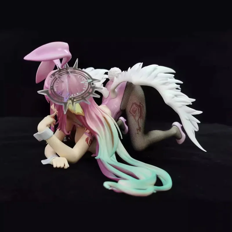 16.5cm sem jogo sem vida jibril perto número coelho menina anime figura modelo estátua meninos coleção decoração de mesa ornamento brinquedos