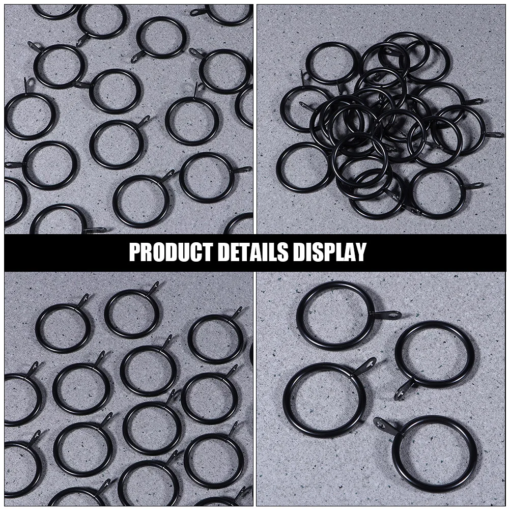

20 Sets Rings Curtain Ring Shower Eyelet Drapery Hanging Hardware Smooth Plastic Shower Curtain Rings Iron