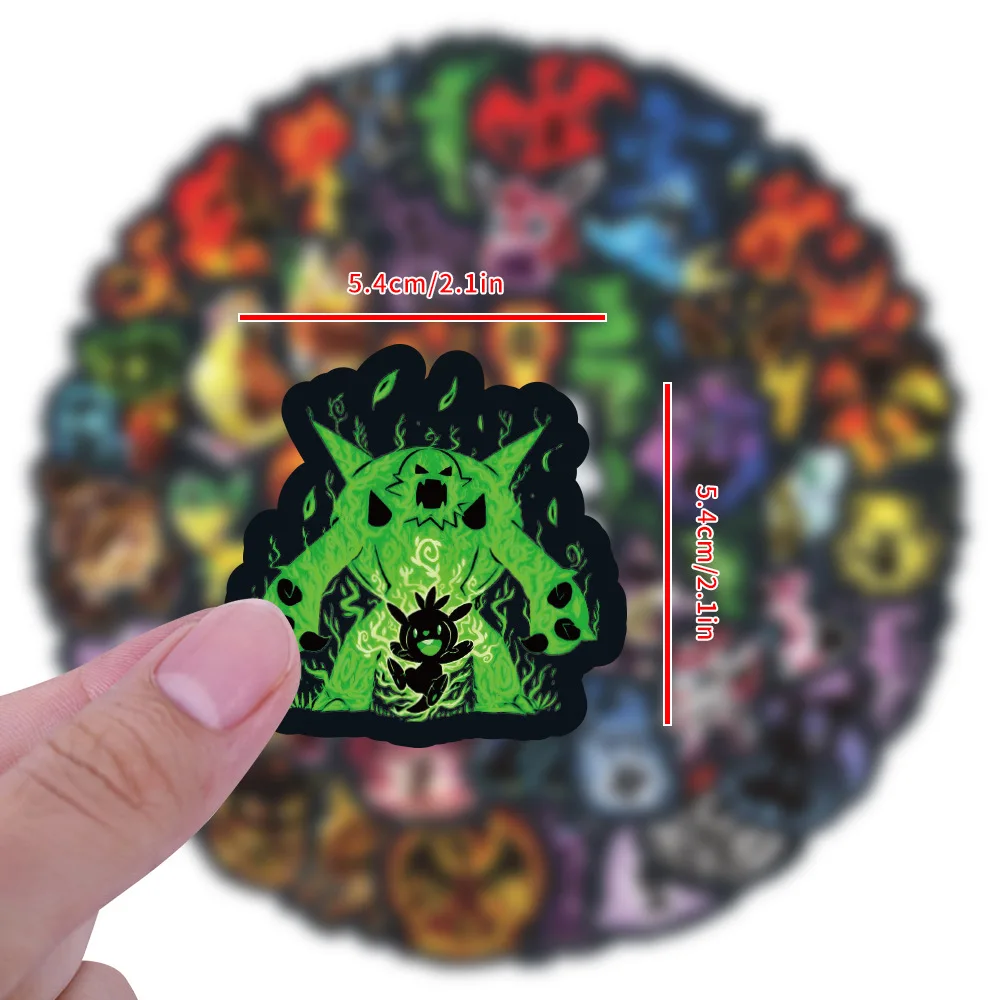 60 stücke Cartoon niedlichen Pokemon Neon Aufkleber DIY Skateboard Laptop Auto Gitarre Motorrad Gepäck Aufkleber Kinderspiel zeug Dekoration