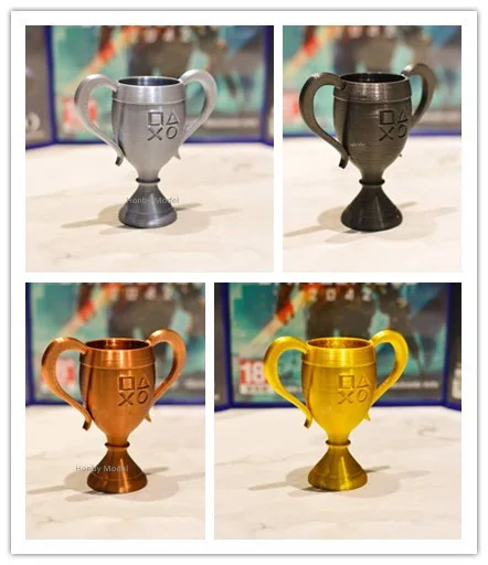 New Trophy Model 3D Printable Platinum Golden Silver Bronze