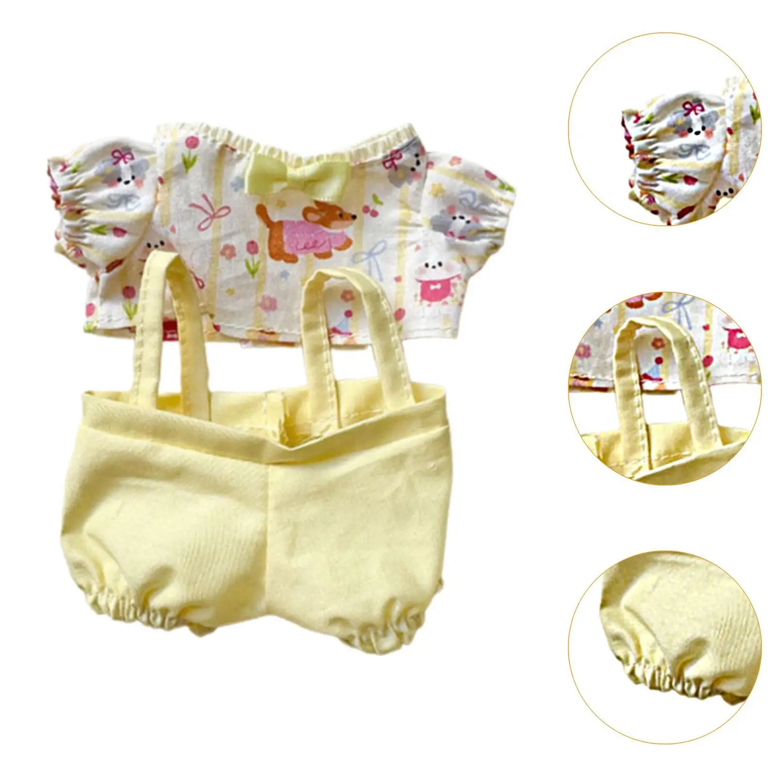 2 pezzi abiti per bambole accessori per costumi vestito per bambole regali moda fai da te cartone animato vestire vestiti per bambole abbigliamento per bambole per bambola da 15 cm