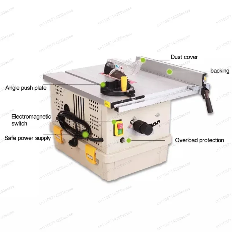 CB165-10 Dust Free Table Saw for Solid Wood Floor, Small Electric Woodworking Milling Machine