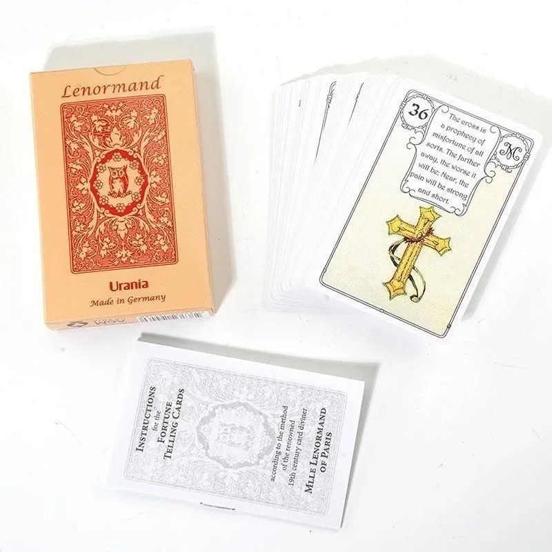 Urania Lenormand Cards English Fate Divination Deck Borad Games With Paper Guidebook Board games