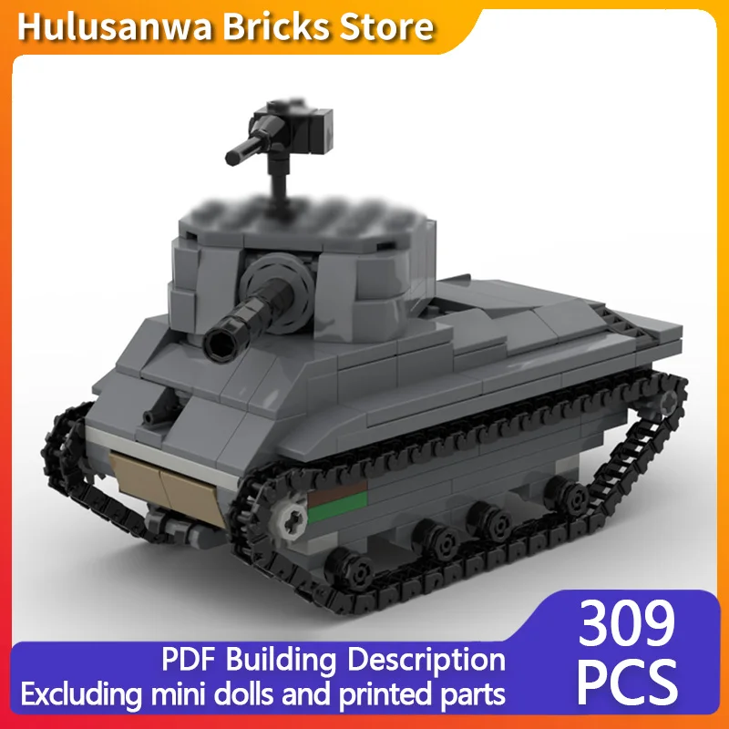 

WW2 Military Medium Tanks Model MOC Building Bricks War Equipment Modular Technology Gifts Holiday Assemble Children Toys Suit