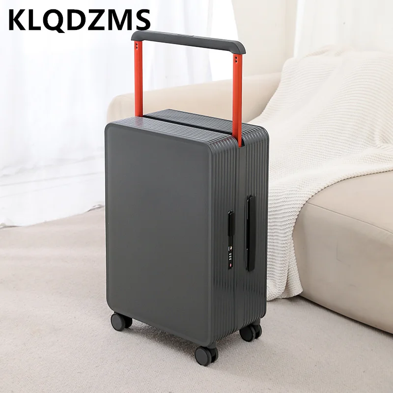 Klqdzms Koffer Met Wielen Massief Pc Robuuste Trolley Koffer Unisex Instapdoos 20 "24 Inch Reistas Op Wielen Handbagage