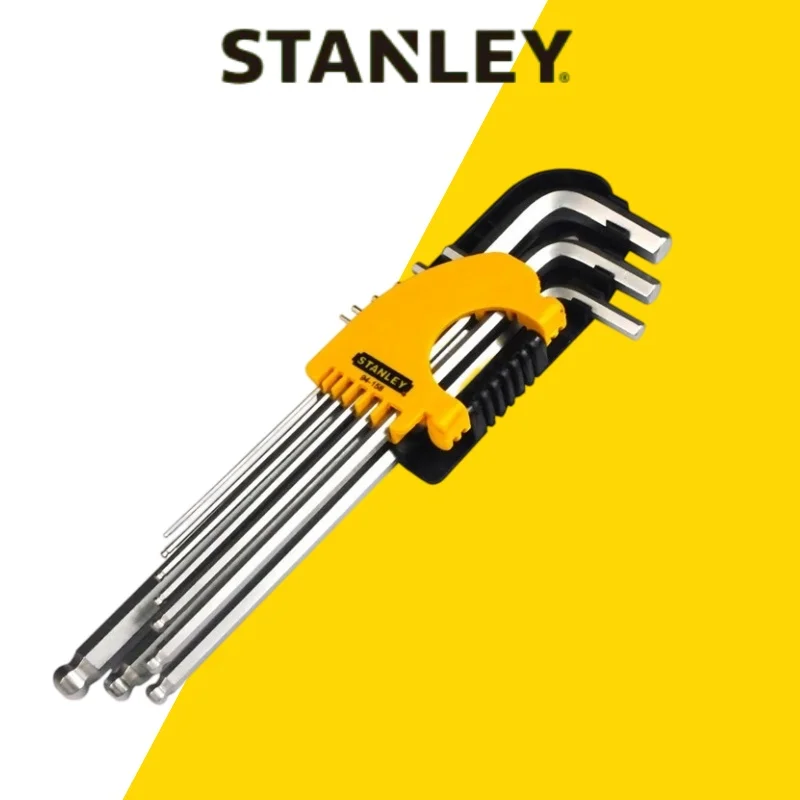 Stanley 9-Piece Metric Hex Key Wrench Set Long Flat Head Hex Wrenches Extended Flat And Ball End Metric Hex Wrenches