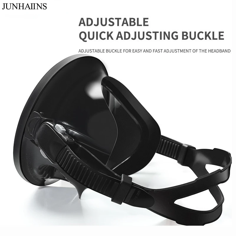 JUNHAIINS Professional Diving Masks, snorkeling sets for man, adult silicone skirts, anti fog diving goggles, snorkel equipment