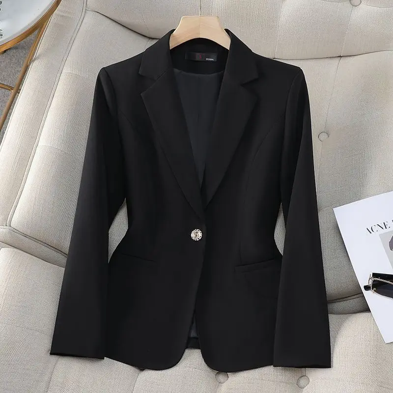 

Caramel Color Women's Suit Jaet 2024 Spring New Casual Faion Slimming High-End Aosphere Small Western Sle Coat