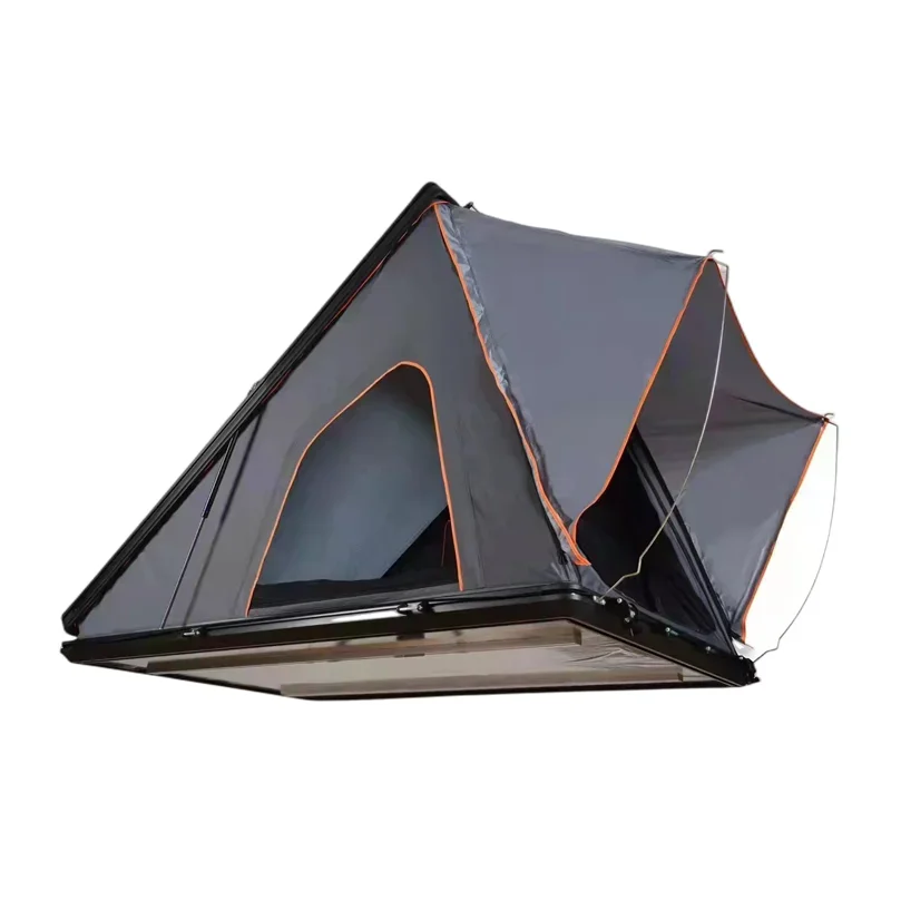 

Aluminum alloy triangle outdoor double drive outdoor camping hardshell roof tent