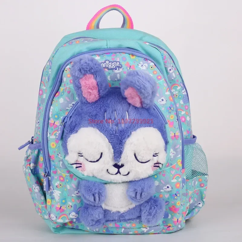 Hot Genuine Australian Smiggle Backpack With Purple Rabbit Shaped Children\'S Stationery, Student Pencil Case, Backpack Gif