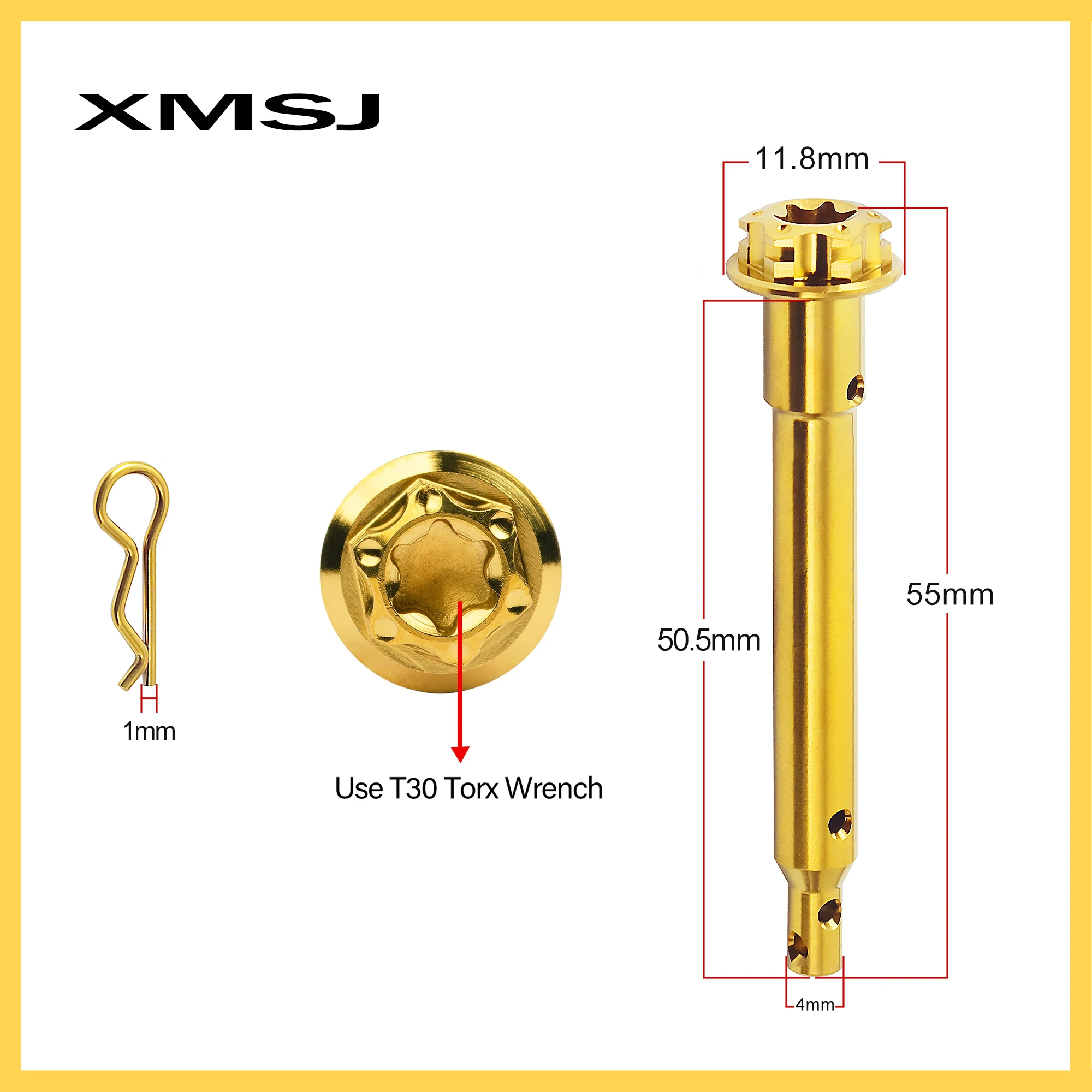XMSJ Brake Pins Caliper Pad Rear Screw Motorcyle Oil Disc Brake Caliper Guide Pin Titanium Bolts for Piston Brembo Calipers