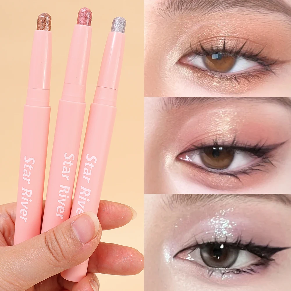 Diamond Eye Pencil Shiny Glitter Eyeshadow Stick Eyeliner Pearlescent Matte Highlight Pen Brighten Silkworm Makeup Tool Cosmetic