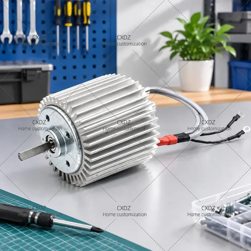 BL4260 Brushless DC Motor 24V Low Speed Double Ball Bearing Double Outlet Shaft D Shaft Aluminum Shell Cooling