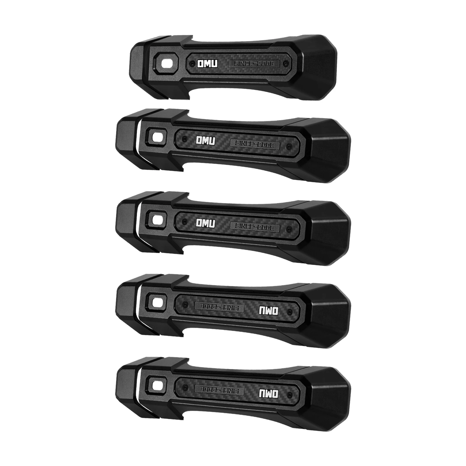 5 Pieces Carbon Fiber Car Door Handle for Jeep Wrangler JL 2018-2024 LANTSUN OMU009