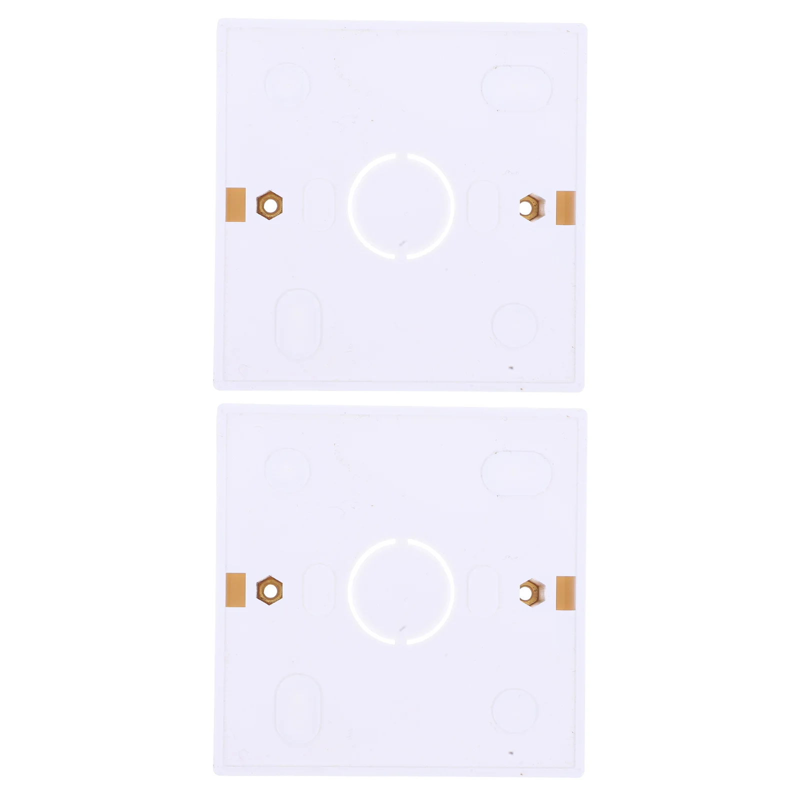 

2pcs 86 Type Pvc Wall Socket Box With Imperial Screws Deep Recessed Mount For Home Office Hotel Wiring Protection Dustproof