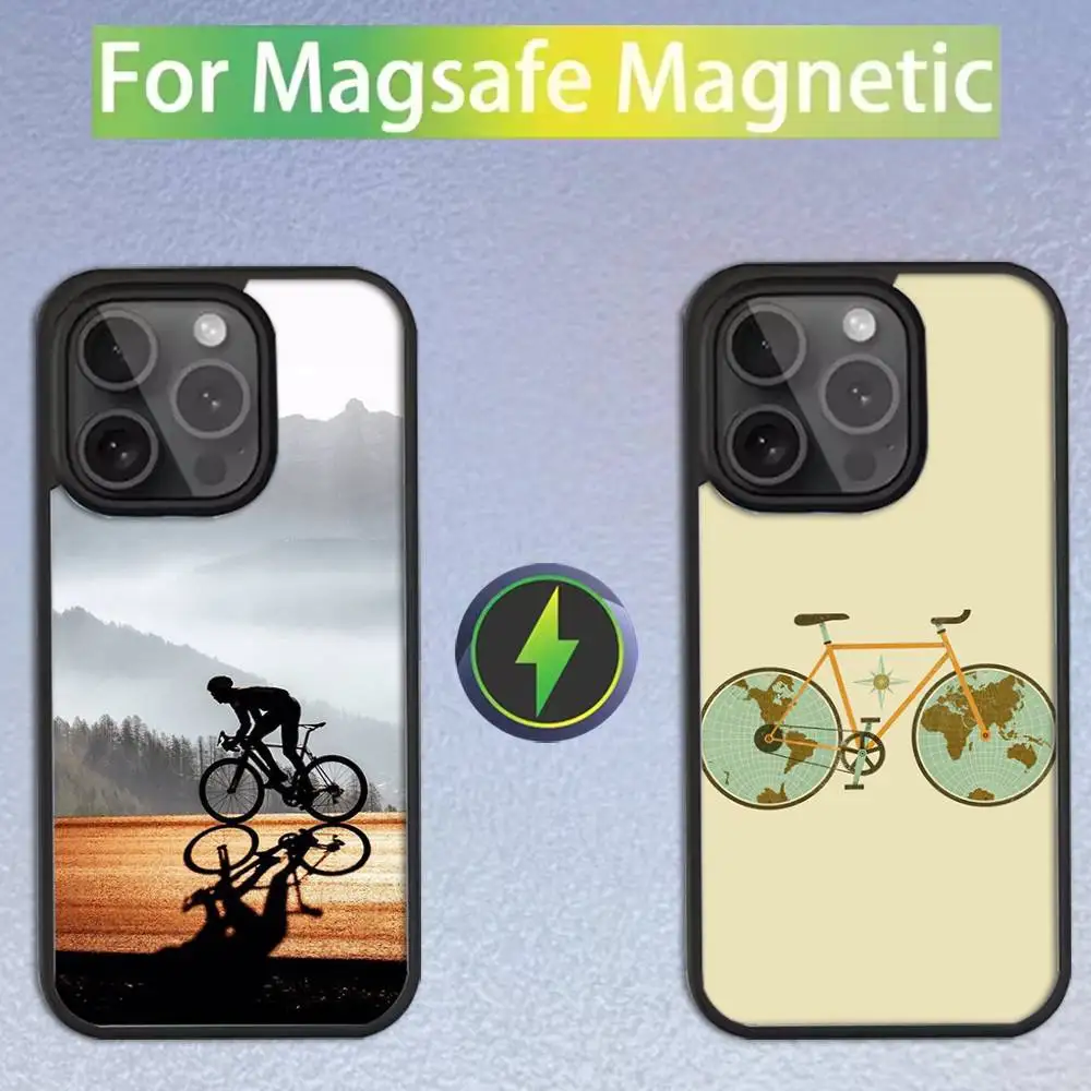 

Bike Phone Case For iPhone 16,15,14,13,12,11,Pro,Max,Plus,Mini,SE Magsafe Magnetic Wireless Charging