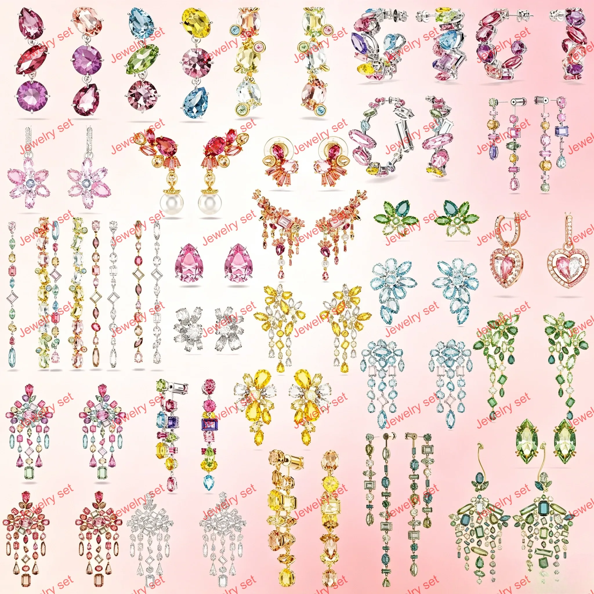 Hot selling 2026 Tassel Earrings Pink Green High-Quality JewelryLuxury Fine Charms Gifts for Women Wedding Accessories