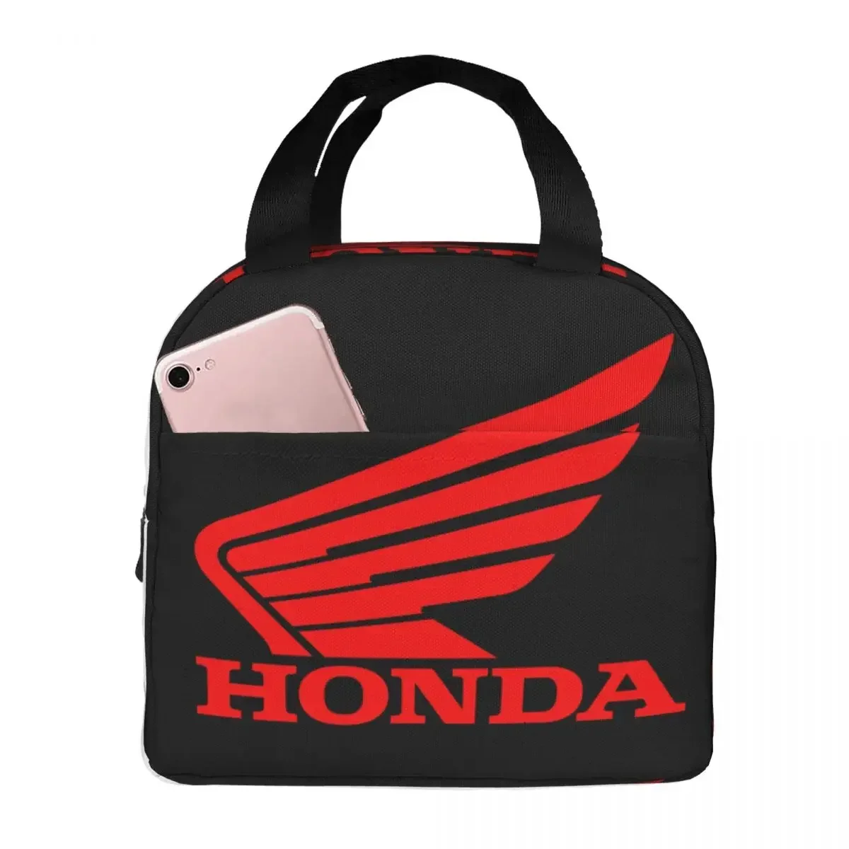 Honda Racing-fiambrera térmica para mujer y niño, bolsa de almuerzo con aislamiento térmico para motocicleta, resistente al agua, ideal para Picnic y trabajo